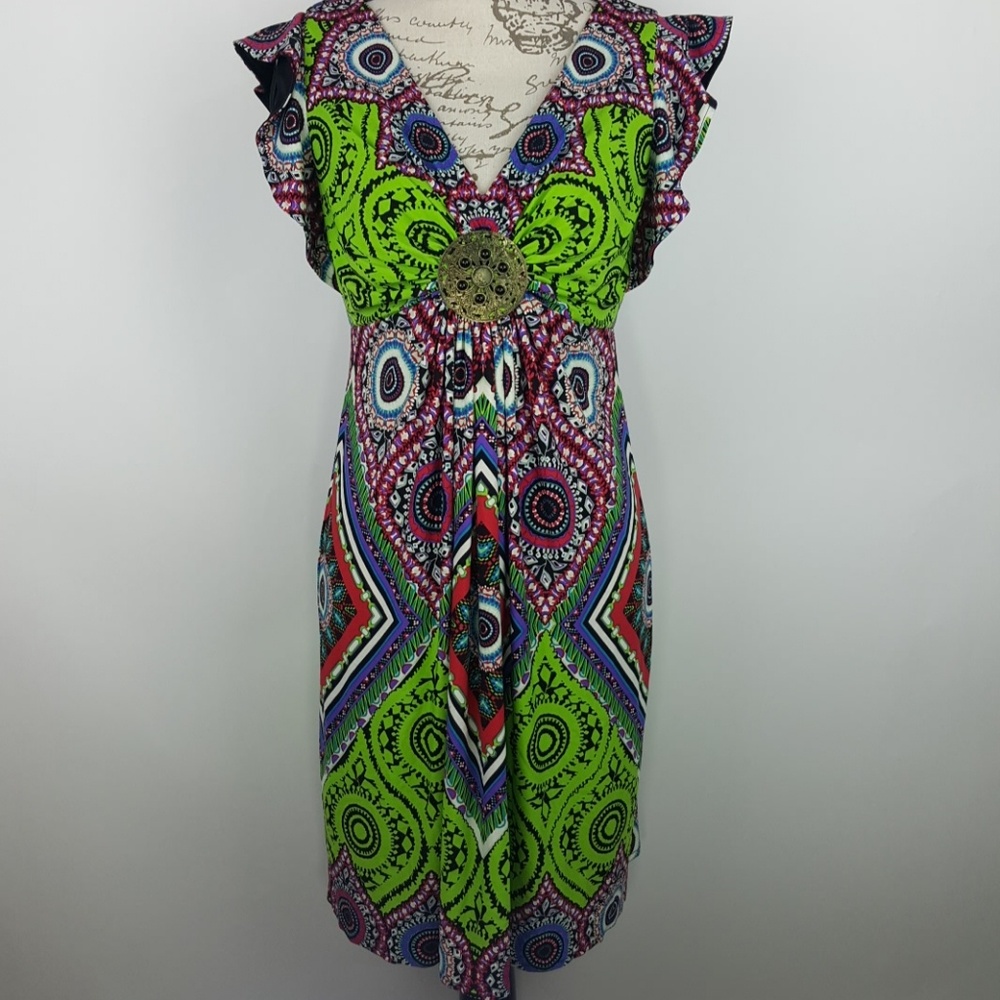Muse Medallion Geometric Boho Dress 8